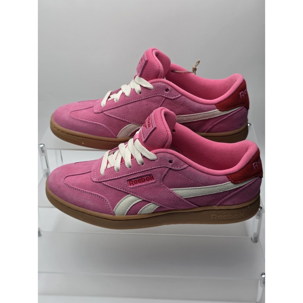 Rebook Forte Lounge Suede Sneaker Women's 7.5 Hot Pink/White Gum Soles Retro
